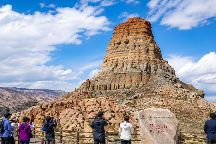 Bell Rock viewpoint in Keketuohai National Geopark with short stop scenic viewing area