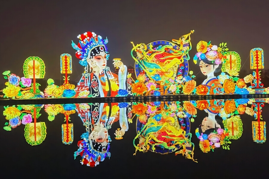 Travelers experiencing zodiac culture in Xi'an China