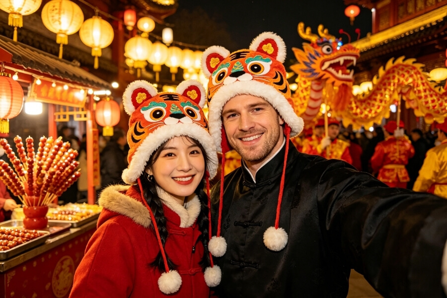 Ben Ming Nian red decorations and Tiger zodiac traditions in China Ben Ming Nian red decorations and Tiger zodiac traditions in China