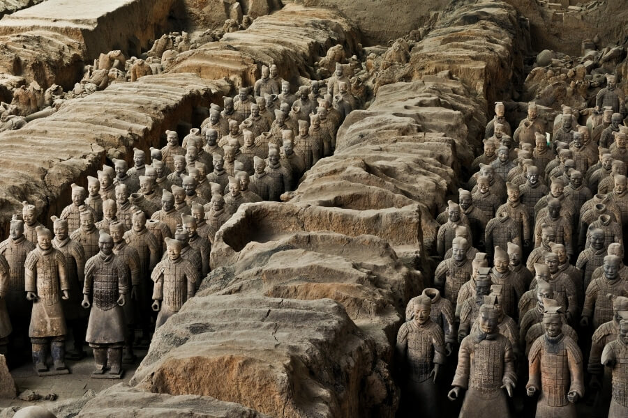 Terracotta Army cavalry figures connected with Year of the Horse cultural history Terracotta Army cavalry figures connected with Year of the Horse cultural history