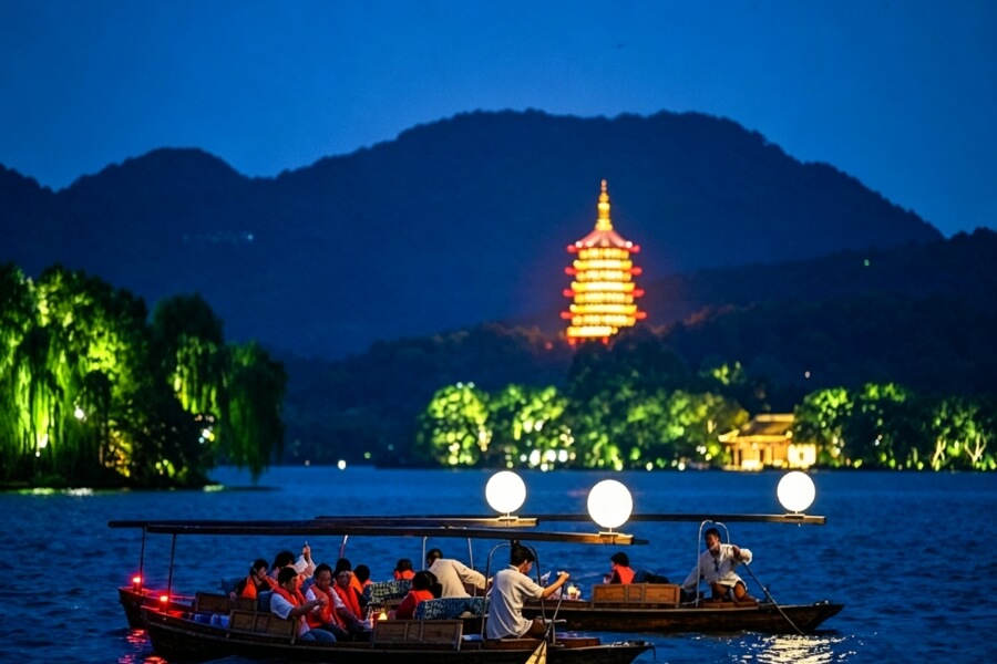 moon viewing during Mid-Autumn Festival at West Lake Hangzhou moon viewing during Mid-Autumn Festival at West Lake Hangzhou