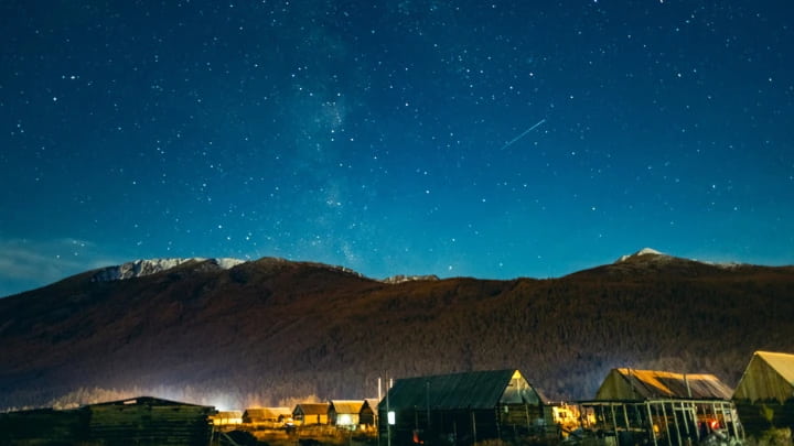 Altay stargazing over snow-covered grasslands in the Altai Mountains of Xinjiang Altay stargazing over snow-covered grasslands in the Altai Mountains of Xinjiang